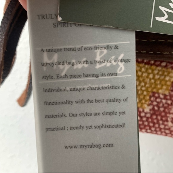 New Myra Leather Western Crossbody Bag Mixed Media Clasp Zipper Southwest Rodeo - Picture 8 of 16